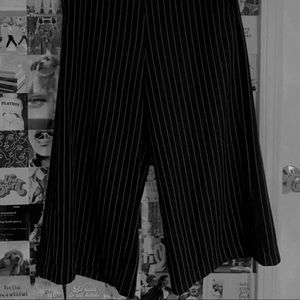 Ankle length stripped flare dress pants